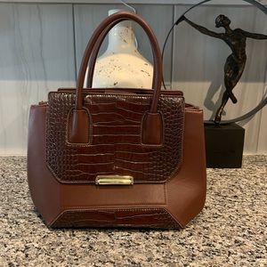 NWOT Nine West Dark Brown Faux Leather Purse